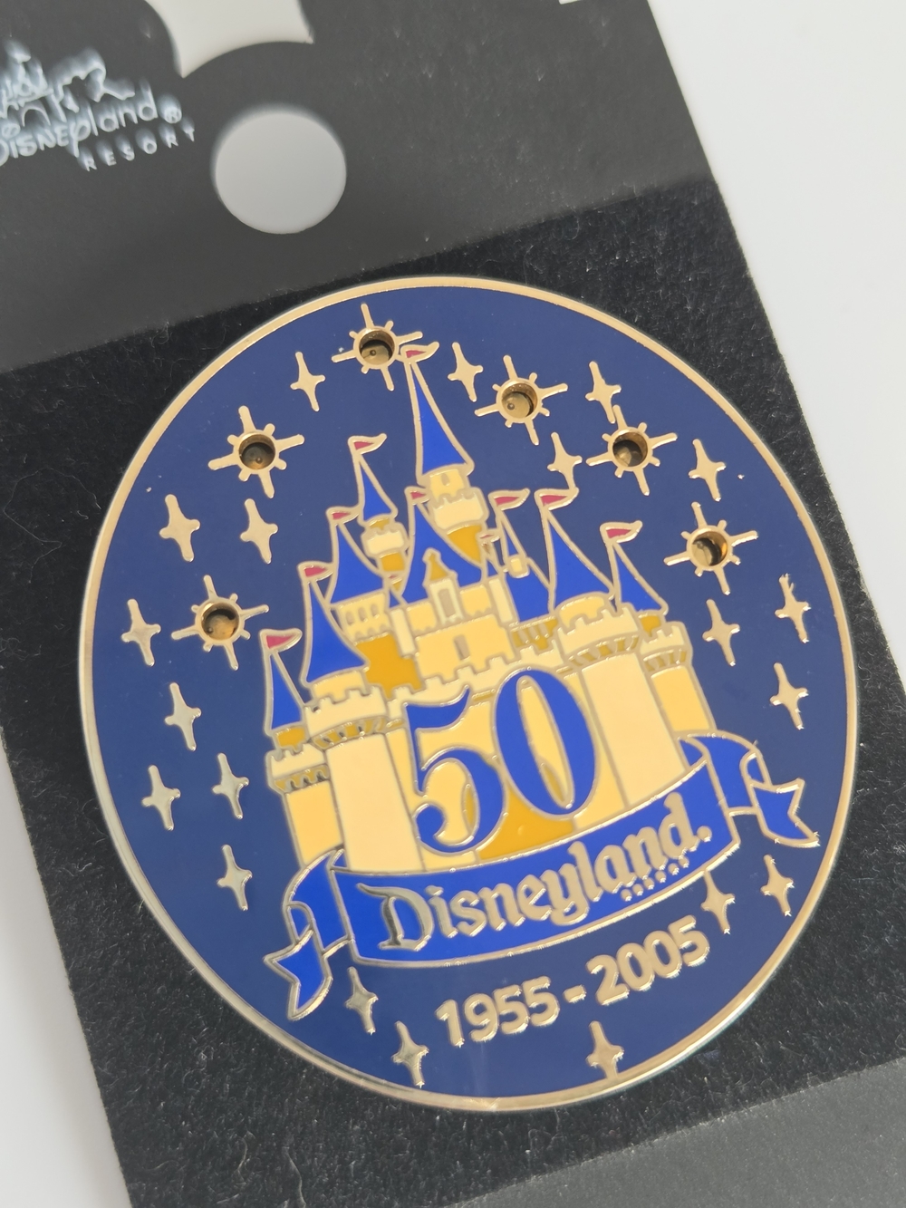 LIGHTS UP! Disneyland 50th Anniversary Castle Pin Vintage